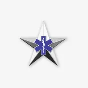 Emergency Medical Services Single Star Rank Insignia - Pair