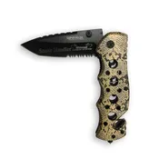 Copper and Black Emergency Knife 8”