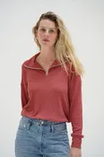 Carter Half Zip - Washed Brick