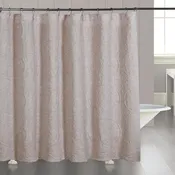 Dainty Home Boheme Medallion Jacquard Textured Soft Polyester Fabric Shower Curtain, 72" x 72"