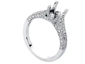 CATHEDRAL DIAMOND ENGAGEMENT RING IN 14 KARAT WHITE GOLD