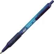 BIC Soft Feel Retractable Ball Pen, Blue - 12 Pack