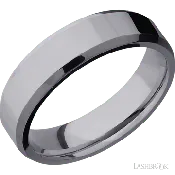 6 mm wide Beveled Tantalum band.