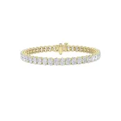 11.75Cttw Oval Shaped Lab Grown Diamond North South Bracelet in 14K Gold (F/VS)
