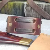 1 1/4" Wide Double Weave Cuff - Brown