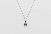 0.25Ct Lab Grown Pear Shaped Diamond Bezel Pendant