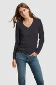 BRIDGET CITY COTTON SLUB T-SHIRT IN BLACK