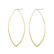 Fallen Leaf Hoops 2.25"- Gold