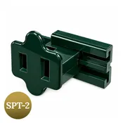 18/2 Female Slide On Vampire Plug, SPT-2, Green, No Breakaway Tab - Pack of 50