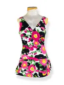 1960s Vibrant Floral Roxanne Bathing Suit S-L
