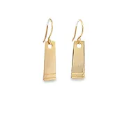 Gold Hand-Crafted Lateral Bar Earring