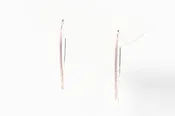 Lafonn Sterling Silver with Rose Gold Plate Open Hoop Earrings