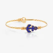 Anchor Bangle Bracelet in Blue