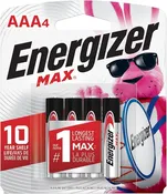 Energizer AAA Alkaline Batteries E92 - 4 Pack