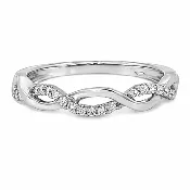 0.13 CT TW. Diamond Twist Band Ring