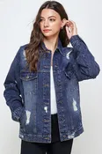Destroyed Oversize Denim Jacket