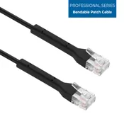 0.5Ft CAT6A UTP Bendable Slim Ethernet Network Cable 28AWG Black (Part Number – ATDS100550BK)