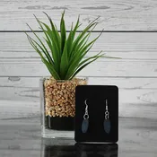 Earrings - Blue Oval