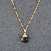 14K Gold Filled Garnet Drop Necklace