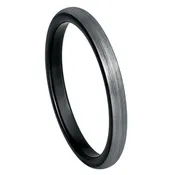 2mm Black Tungsten Brushed Band