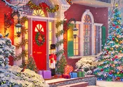 Allied Products-Springbok - Christmas House Puzzle