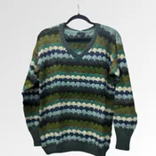 Alpine V-Neck Jacquard Sweater