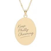 Handprint Oval Pendant Necklace — Personalized Memory Keepsake Jewelry — Charmed on South