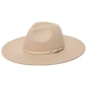 Beverly - Pinch Crown Fedora with Western Buckle