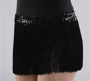 9 In. Fringe Skirt Black/Black