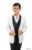 5 PIECE SATAN SHAWL COLLAR MATCHING SHIRT AND BOW TIE