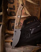 Akris Stonewash Standard G-10 Dark Earth with Dark Chocolate Leather Sheath (95-10DE-1)