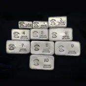 (55 oz) Prospector 1 oz-10 oz Silver Bar