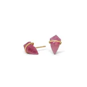 10K Gold Kite Stud Earrings in Ruby
