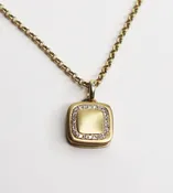 14kt Cushion Shape Diamond Halo Locket — Jackson Grey Jewelers