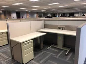 Knoll Currents and Morrison Station With Sit-Stand Table Desk