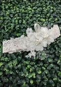 Accessories by Adriana Little Girls’ Lace Headband Applique Flower & Pearl HB101