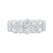 14k White Gold 20 Stone Diamond Cluster Ring 2.13ctw G SI1 Size 6.5 6.3g