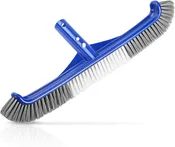 17″ Pool Brush Head for Walls &amp; Floors – Curved-End High-Efficiency Scrub Brush with Premium Nylon Bristles, EZ-Clip Compatible