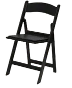 Black Wood Folding Chairs — El Fieston Party Rentals