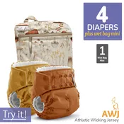 Cloth Diaper Bundle - Try It! | Rumparooz G3 AWJ :: 4 pack+