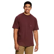 Ariat Mens Short Sleeve Cotton Strong Tee Shirt - Burgundy Heather  10031017