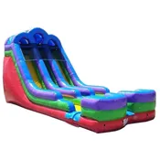 18′ Retro Double Water Slide