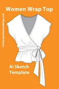 10 Women’s Top Sketch Templates – AI & PDF Files
