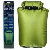 15L Waterproof Green Dry Sack With Gusseted bottom