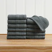 100% Cotton Woven Texture Bath Towel Set - Marbella Collection