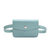 Amberlee Blue Vegan Leather Belt Bag