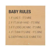 Baby Rules Wood Wall Decor