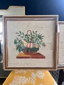 Antique Early American Painting On Board 22"Wx 22.5"T