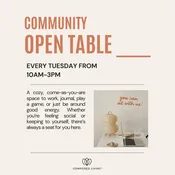 Open Table | In-Person Community Work Space in Los Angeles | Composed Living — Composed Living