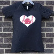 Bearcats Charcoal/Black Tri-Blend Bella V-Neck Ladies Tee